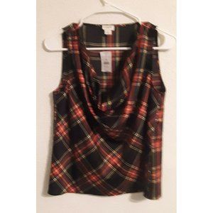 J Crew XS NWT sleeveless blouse with fancy neck